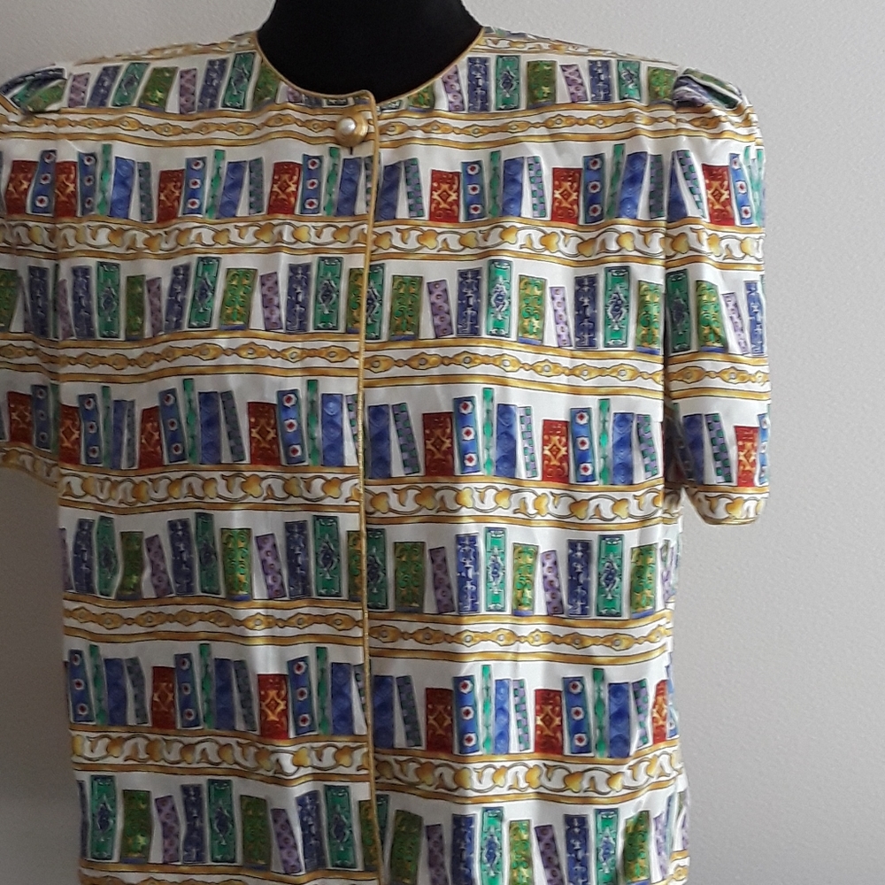 Maggy London Petites 100% Silk Jacket Size 14P